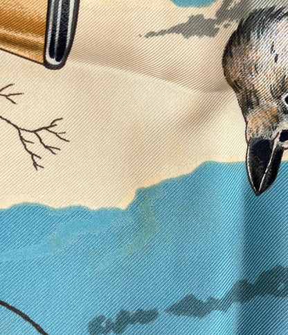 HERMES スカーフ カレ90 シルク100% 森の狩猟 レディース エルメス