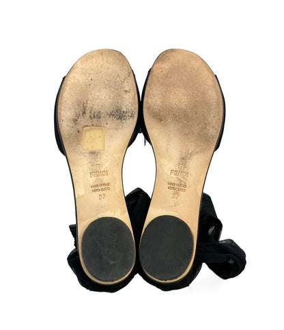 FENDI アンクルストラップ サンダル フラット レディース SIZE 37 (24cm) フェンディ