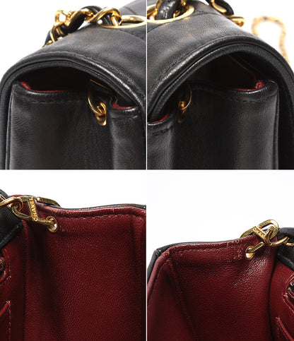 CHANEL チェーンショルダーバッグ ゴールド金具 シングルフラップ シングルチェーン マトラッセ ラムスキン 2番台 ダイアナ25 A01165 レディース