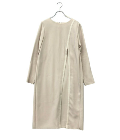 LANVIN en Bleu 長袖ワンピース  スリット プリーツ インナー付き 3904344 レディース SIZE 38 (M) ランバンオンブルー