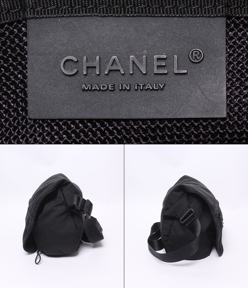 CHANEL ショルダーバッグ 斜め掛け メッセンジャーバッグ シルバー金具 8番台 スポーツライン レディース メンズ シャネル