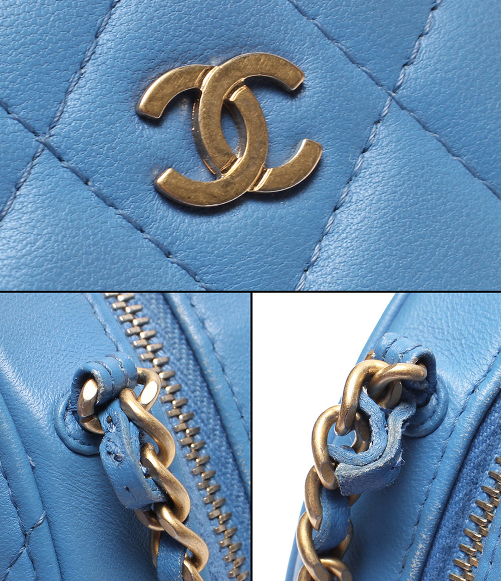CHANEL チェーンショルダーバッグ 肩掛け 斜め掛け ゴールド金具 マトラッセ シングルチェーン 27番台 レディース シャネル