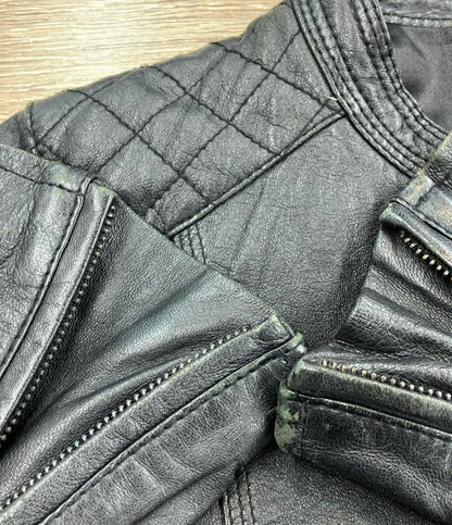 訳あり マウジー シングルライダースジャケット レディース SIZE S MOUSSY