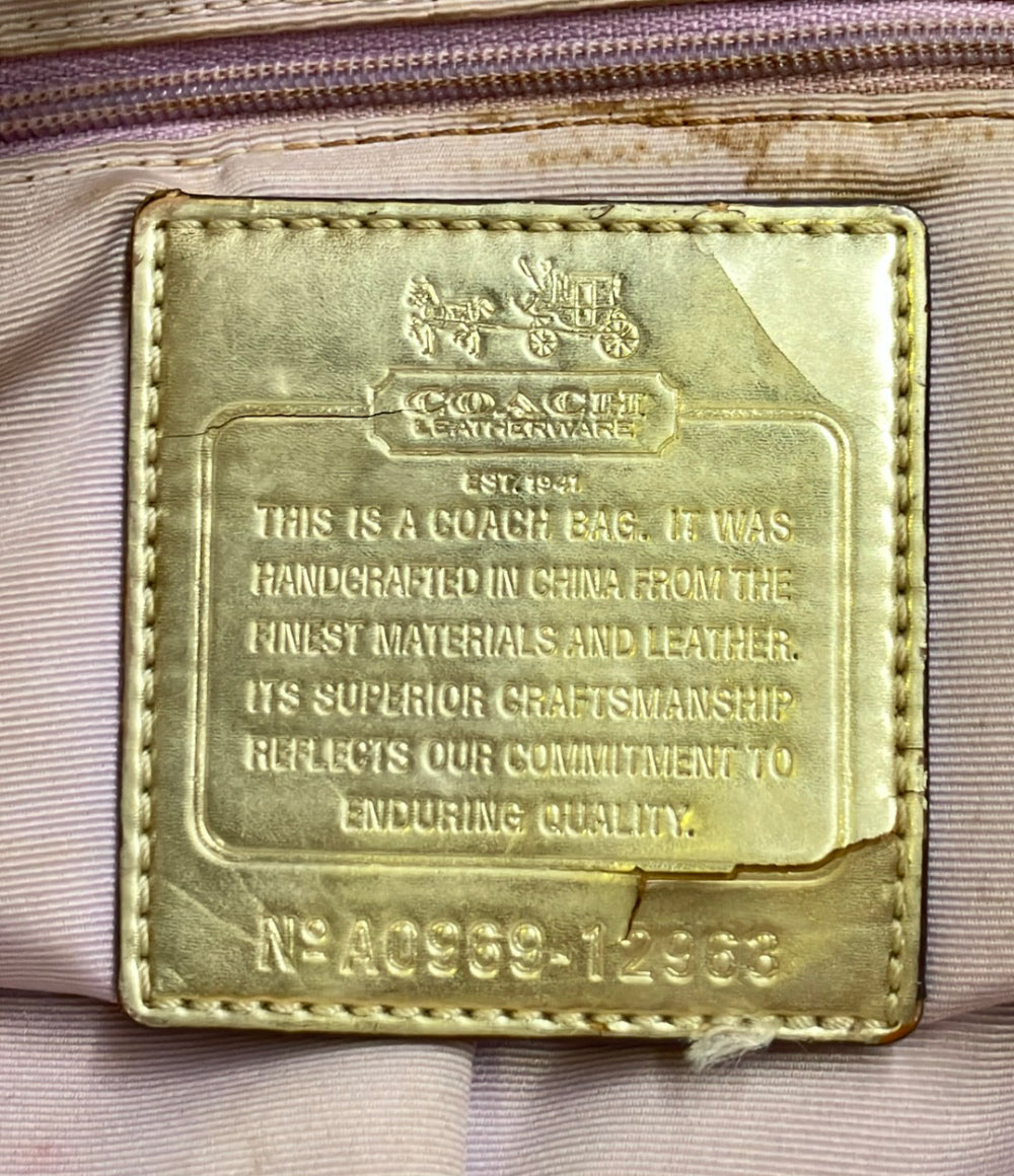 COACH 2WAY ハンドバッグ ショルダーバッグ 斜め掛け オプアート 12963 レディース コーチ