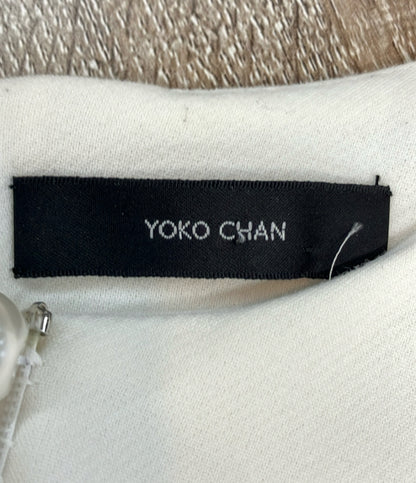 YOKO CHAN 半袖シャツ ブラウス ホワイト フレアスリーブ パール スリット ミセス&エレガンス YCB-923-354 レディース SIZE 42 (L) ヨーコチャン