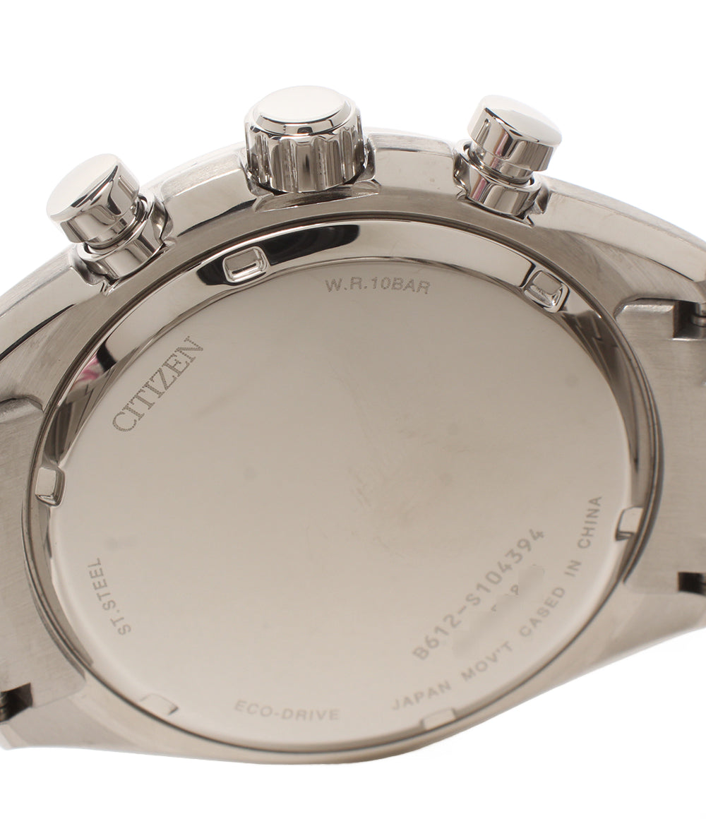 美品 CITIZEN 腕時計 ソーラー ブラック B612-S104394 メンズ シチズン