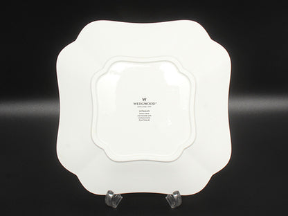 美品 WEDGWOOD クエアディッシュ 皿 24cm インタグリオ プラチナ ウエッジウッド