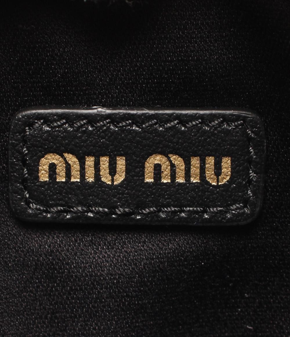 美品 Miu Miu バッグチャーム ボウ マイクロバッグ 5NR036 レディース ミュウ ミュウ
