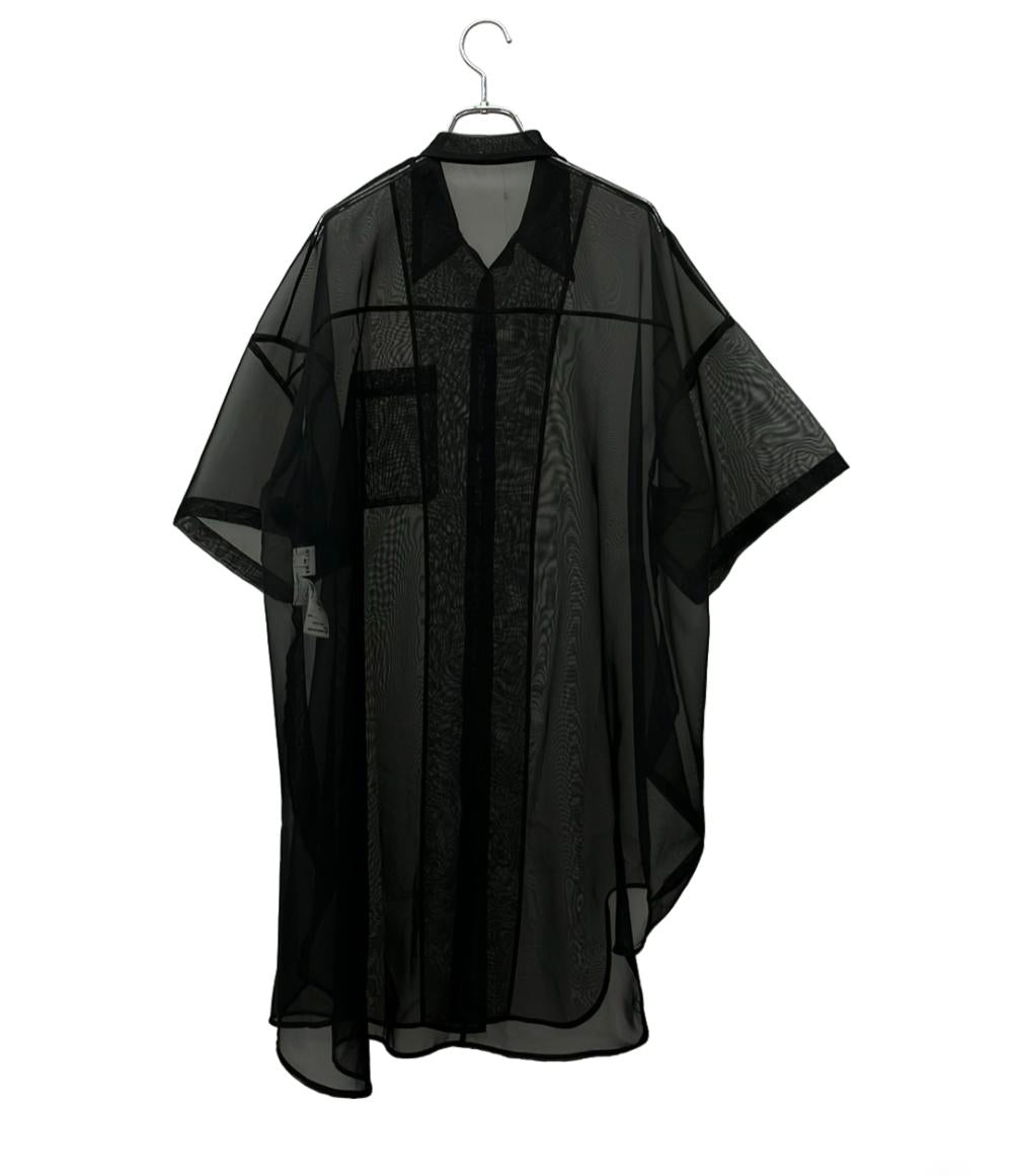 ENFOLD 長袖シャツ ブラウス アシンメトリー ブラック 300GA130-0120 レディース SIZE 38 (S) エンフォルド