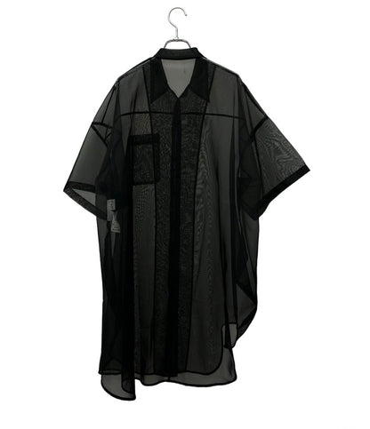 ENFOLD 長袖シャツ ブラウス アシンメトリー ブラック 300GA130-0120 レディース SIZE 38 (S) エンフォルド