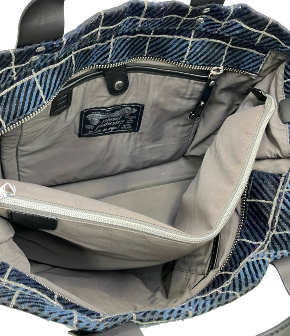 ディーゼル  2way ショルダートート DIESEL 2way トートバッグ ショルダーバッグ 斜め掛け チェック柄