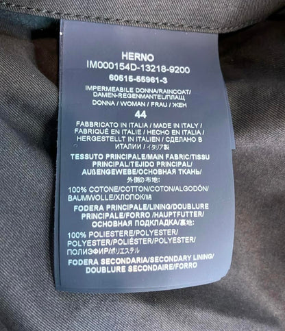 ヘルノ ステンカラーコート 裏地切替 IM000154D 13218 9200 レディース SIZE 44 (L) Herno