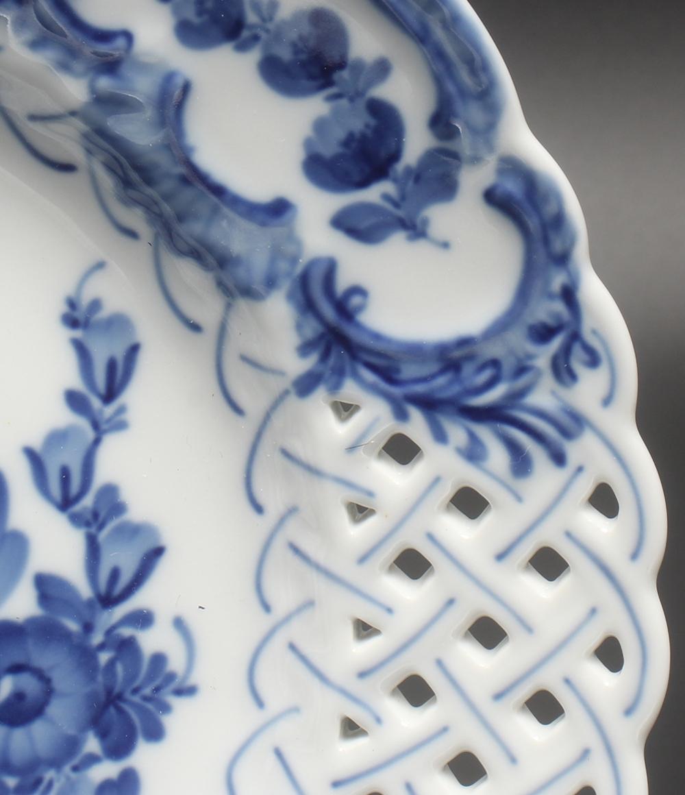 ロイヤルコペンハーゲン レースプレート 皿 オープンワーク 24cm ブルーフラワー Royal Copenhagen