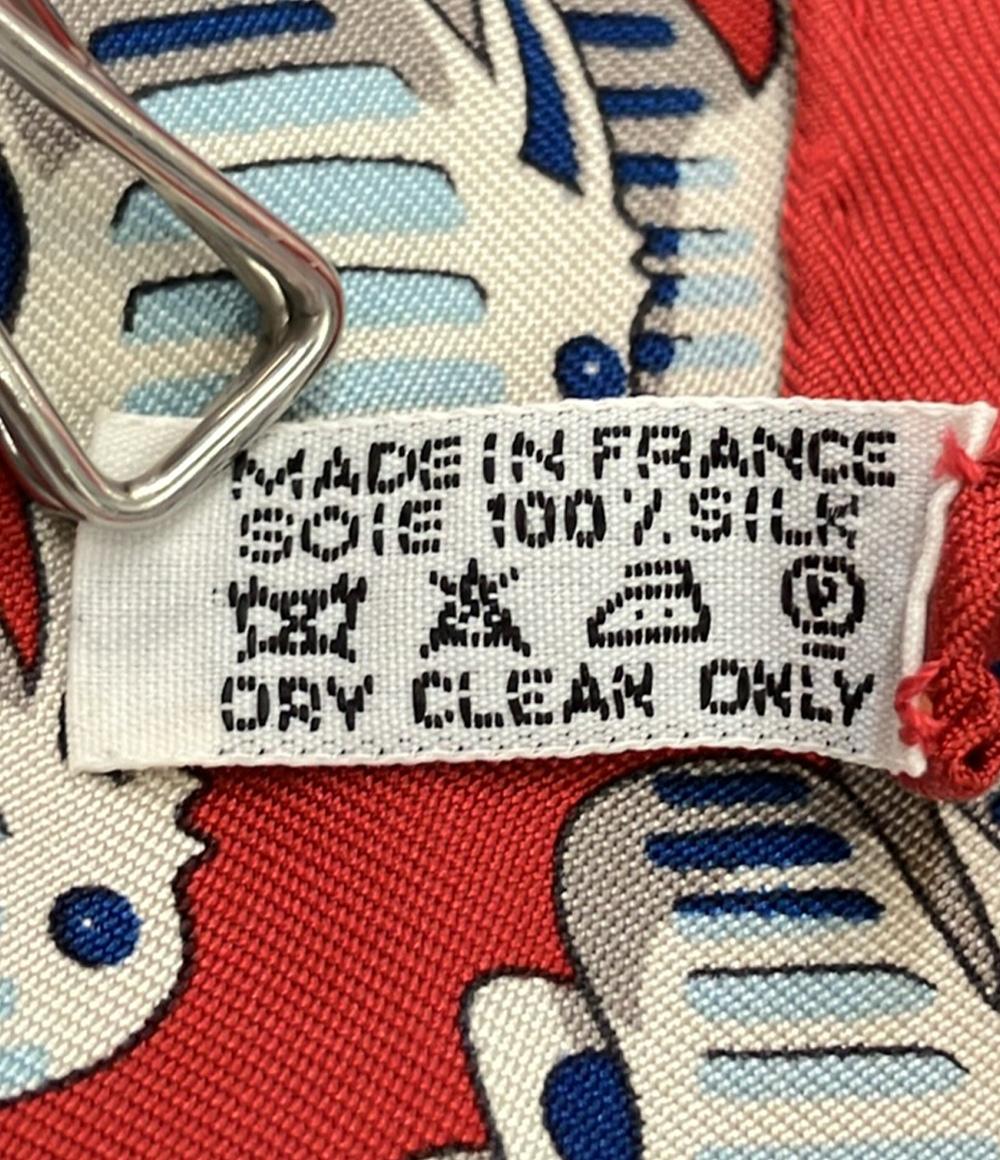 エルメス スカーフ プチカレ シルク 100% 魚プリント レディース HERMES