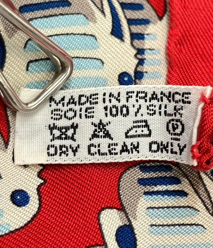 エルメス スカーフ プチカレ シルク 100% 魚プリント レディース HERMES