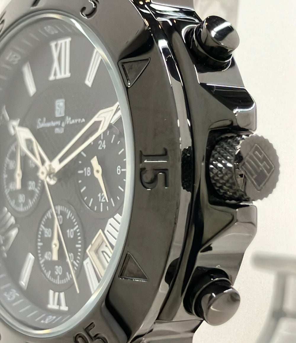 Salvatore Marra 腕時計 クオーツ ブラック SM8005-1 メンズ サルバトーレマーラ