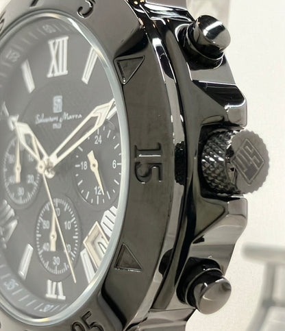 Salvatore Marra 腕時計 クオーツ ブラック SM8005-1 メンズ サルバトーレマーラ