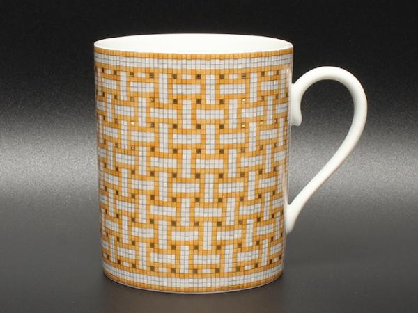 美品 エルメス マグカップ モザイク24 ゴールド HERMES