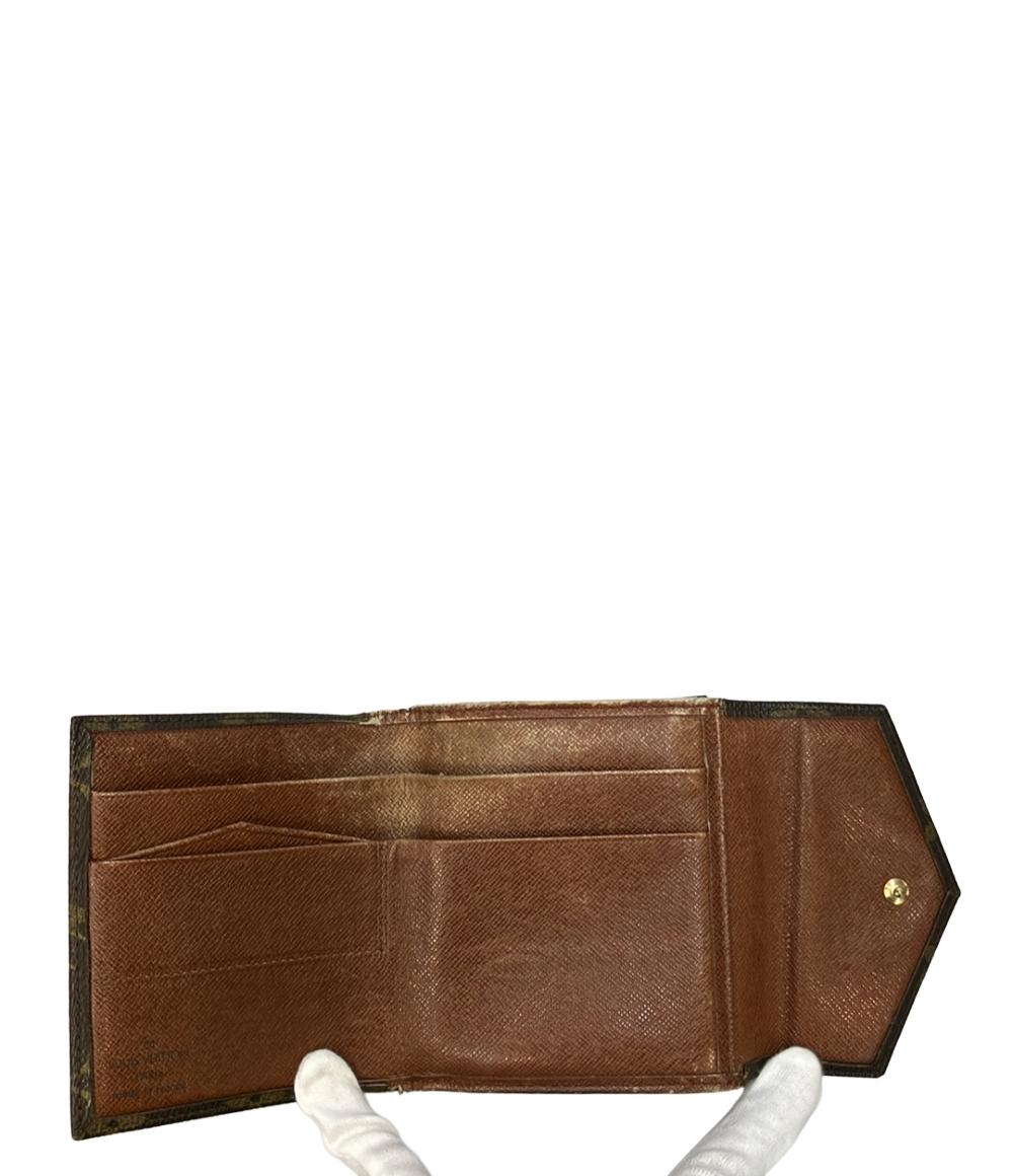 訳あり ルイ・ヴィトン Wホック三つ折り財布 ポルトモネ ビエ カルトクレディ モノグラム M61660 レディース LOUIS VUITTON