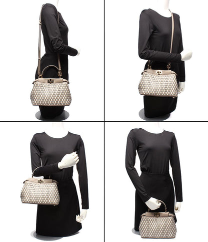 美品 FENDI 2way ハンドバッグ ショルダーバッグ 肩掛け 斜め掛け ピーカブー ミニ 8BN244 レディース フェンディ