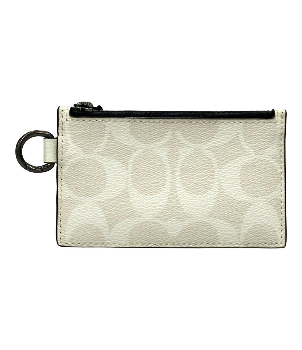 COACH　ケース　カラビナ付き　極美品 コーチ コインケース カラビナ付き シグネチャー メンズ COACH