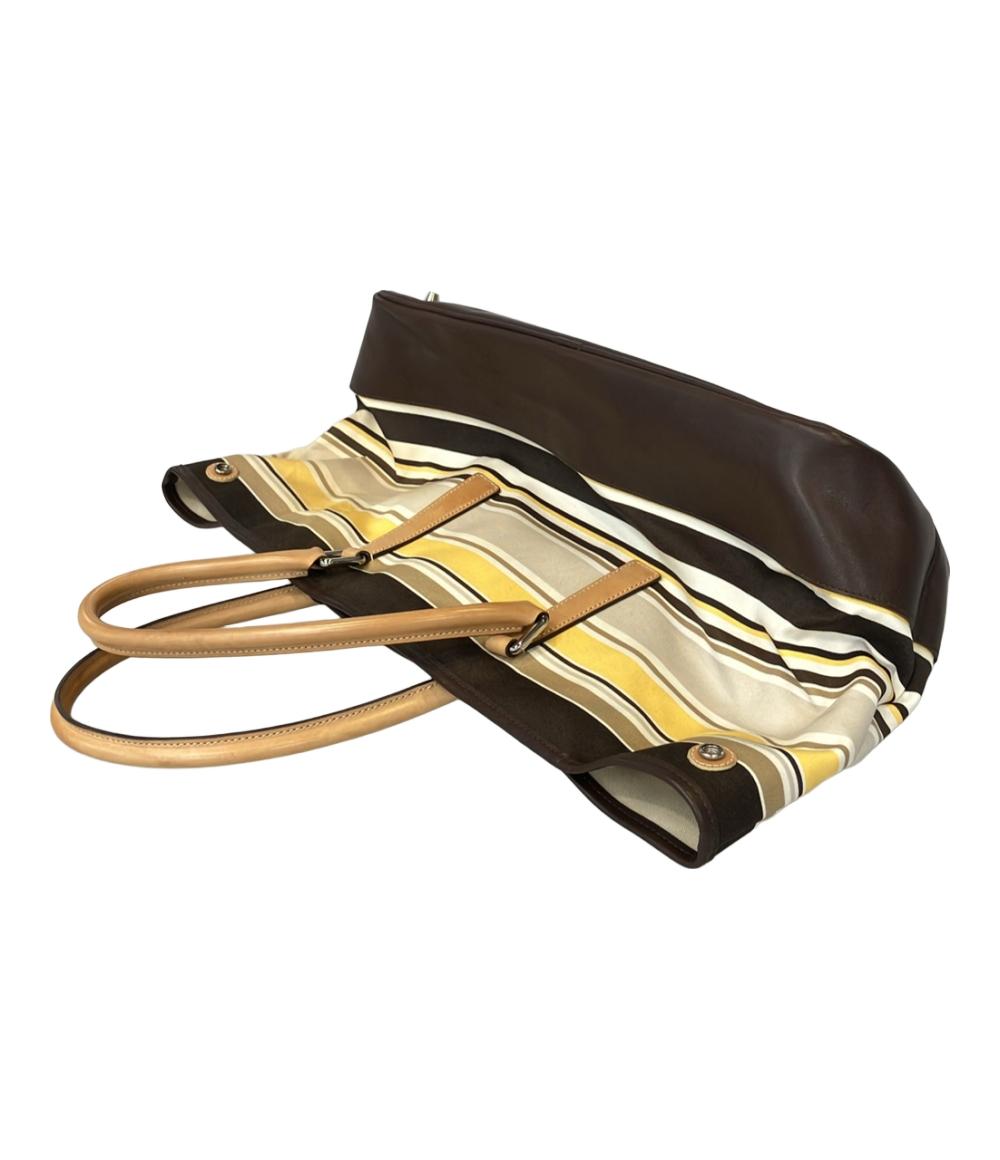 COACH トートバッグ 肩掛け ボーダー柄 7712 レディース コーチ