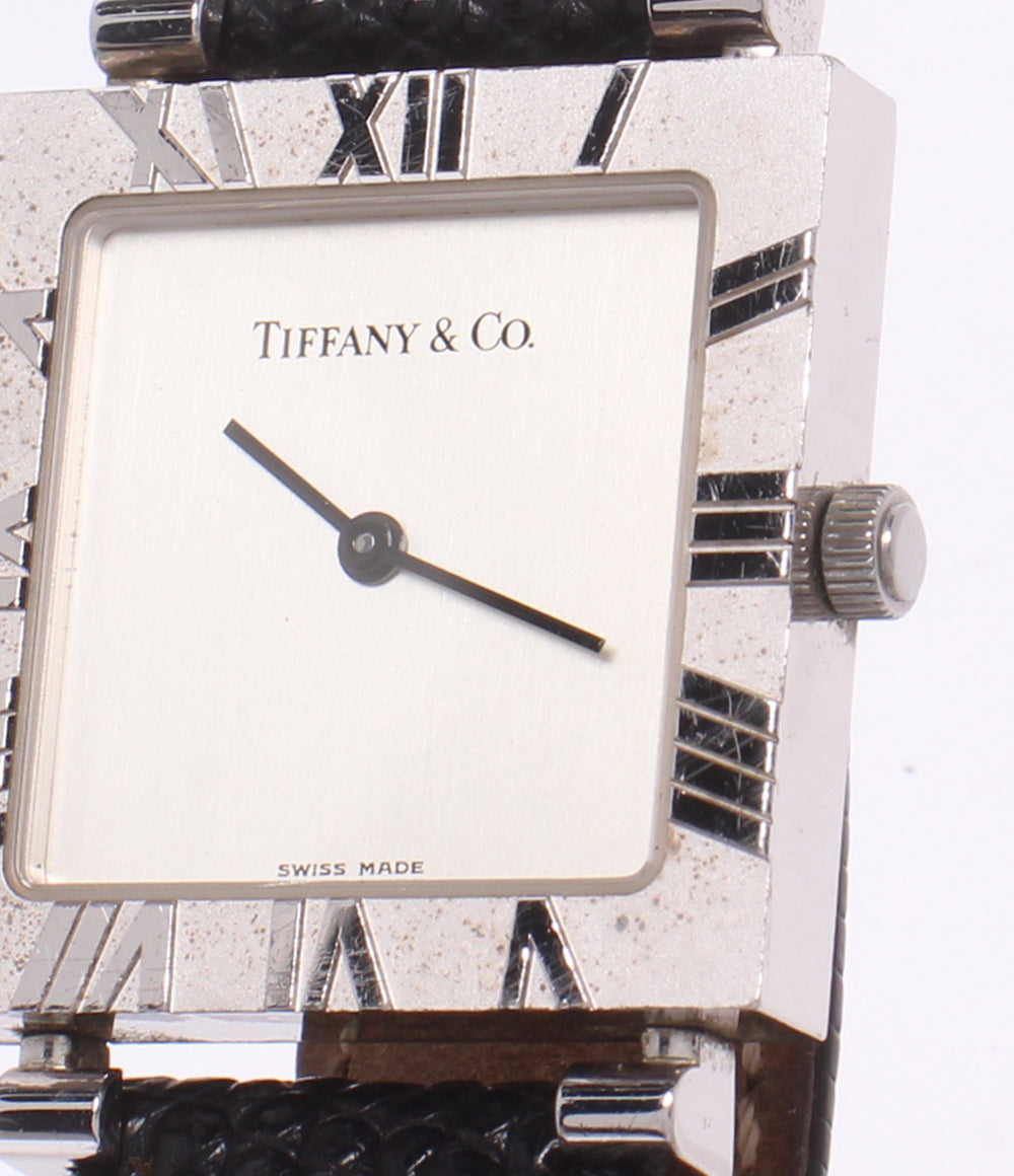 Tiffany & Co. 腕時計 SV925 アトラス スクエア クオーツ ホワイト L3640 レディース ティファニー