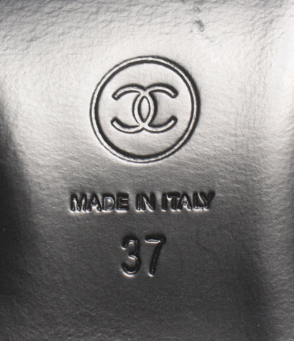 美品 CHANEL プラットフォームシューズ ツイード 厚底 レディース SIZE 37 シャネル