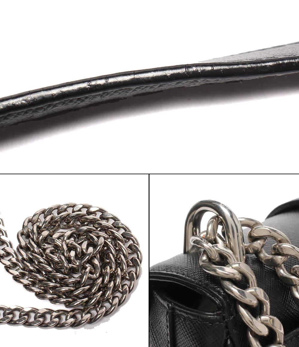 PRADA チェーンショルダーバッグ 斜め掛け 肩掛け サフィアーノ 1BD298 レディース プラダ