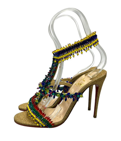 Christian Louboutin アンクルストラップサンダル ビジュー レディース SIZE 36.5 (24cm) クリスチャンルブタン