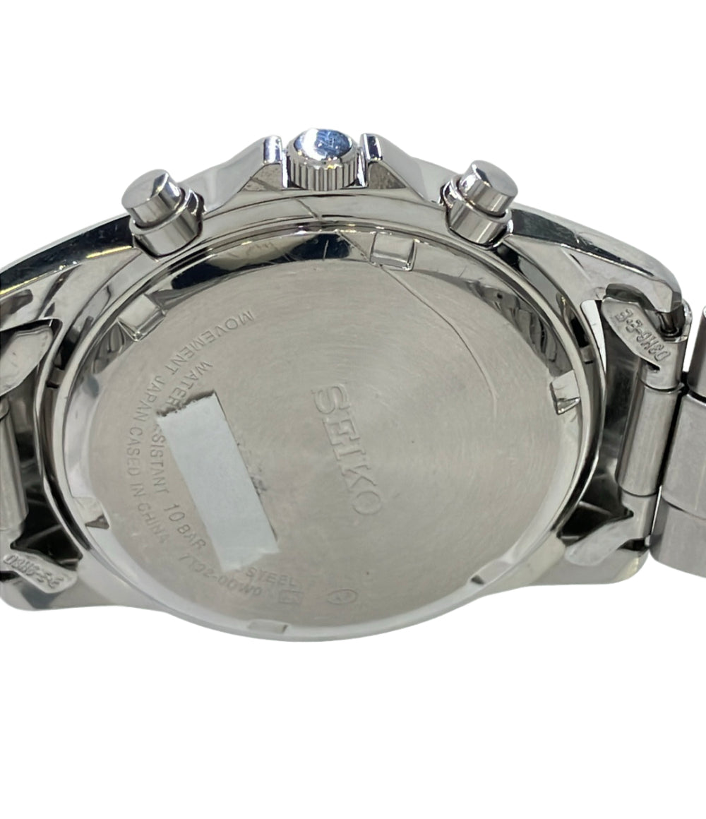 SEIKO 腕時計 クオーツ ブラウン 7T92-0DW0 メンズ セイコー
