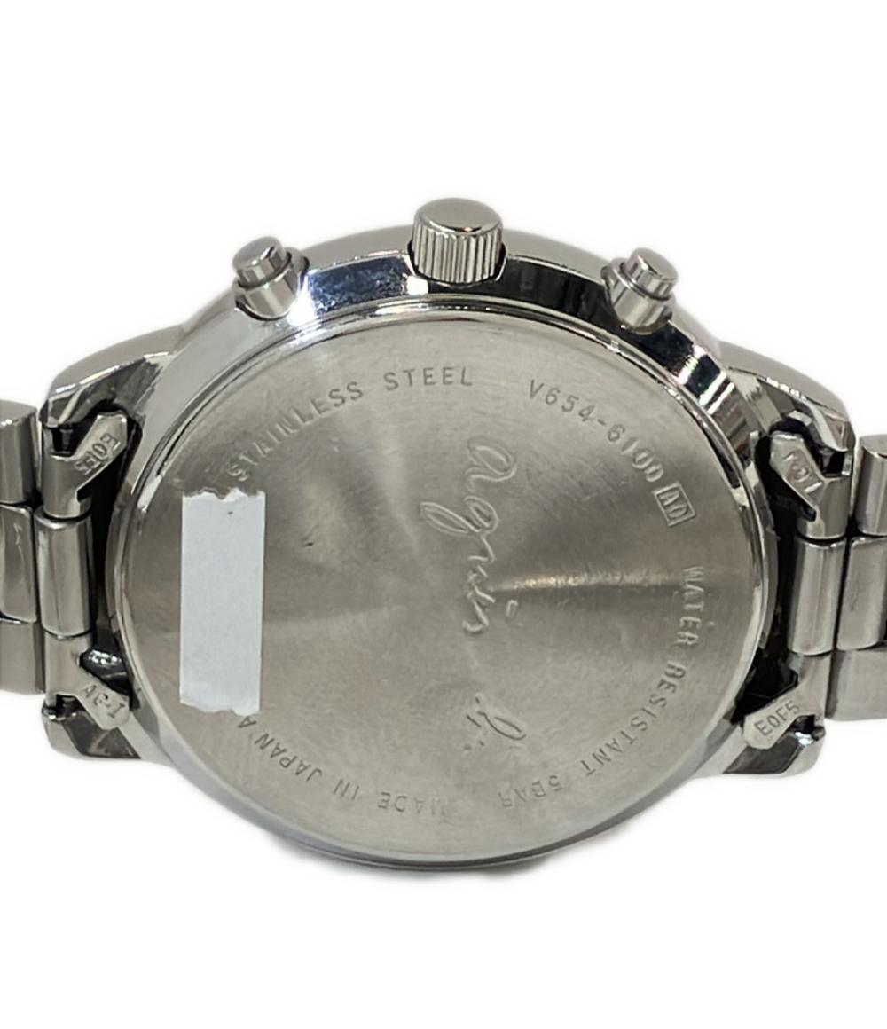 アニエスベー 腕時計 クオーツ レッドパープル V654-6100 レディース agnes b.