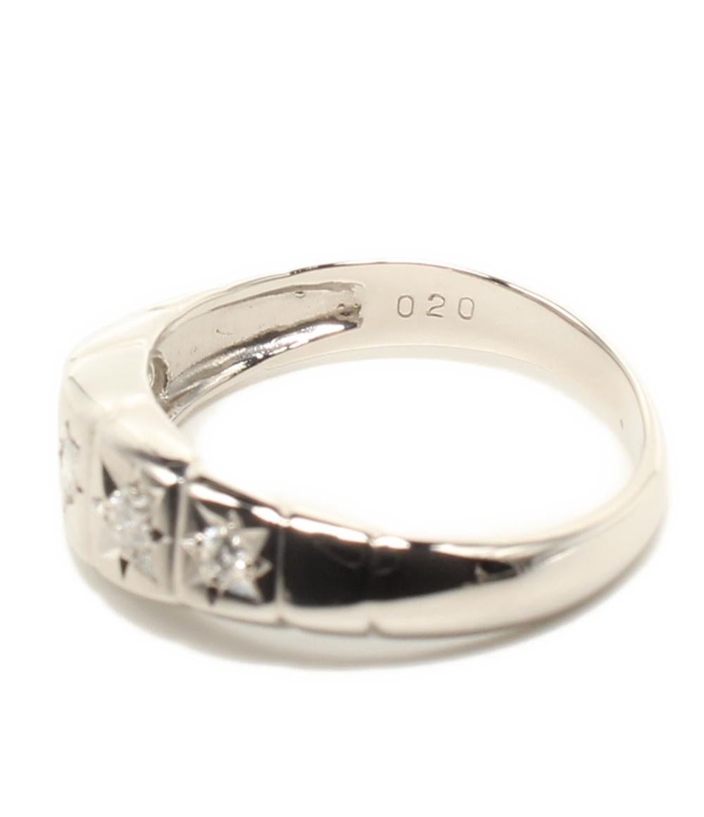 美品 リング 指輪 Pt900 ダイヤ 0.20ct レディース SIZE 11号