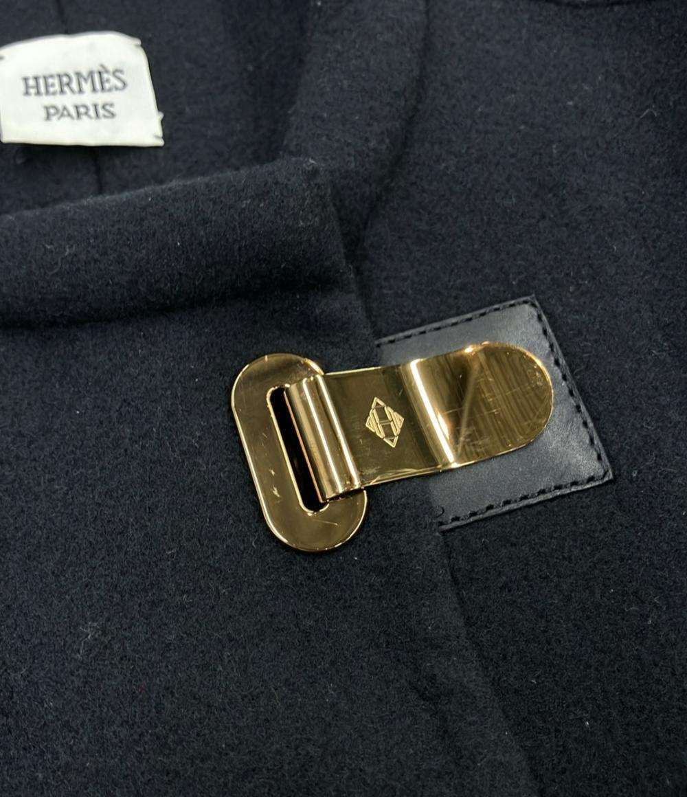 HERMES ダブルフェイス カシミアショートコート レディース SIZE 36