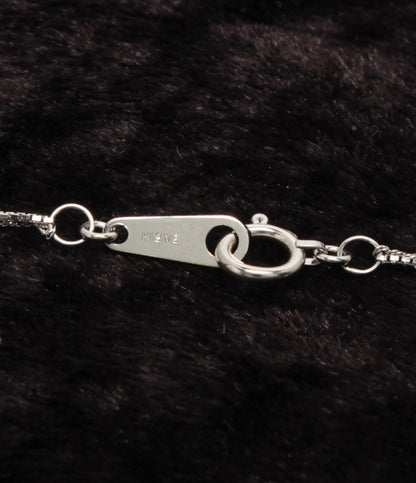 美品 ネックレス K18WG Pt950 ブルートパーズ レディース