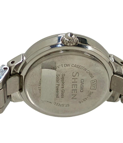 CASIO 腕時計 SHEEN シーン ソーラー シルバー SHE-4516 レディース カシオ