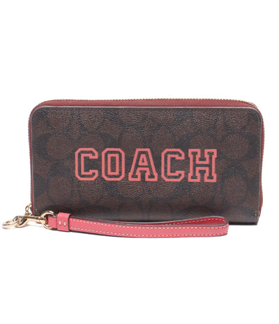 COACH ラウンドファスナー長財布 シグネチャー レディース コーチ