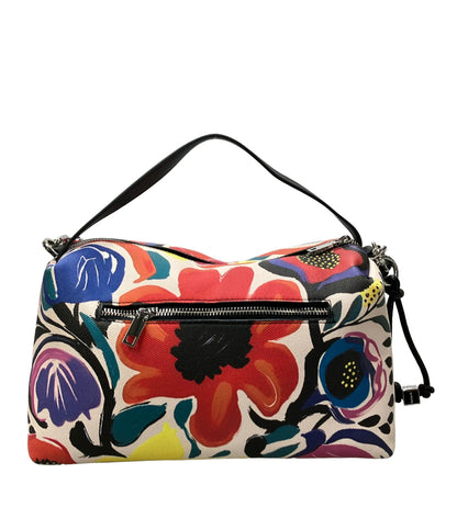 美品 Desigual ハンドバッグ ショルダーバッグ 2WAY 斜め掛け 花柄 レディース デジグアル