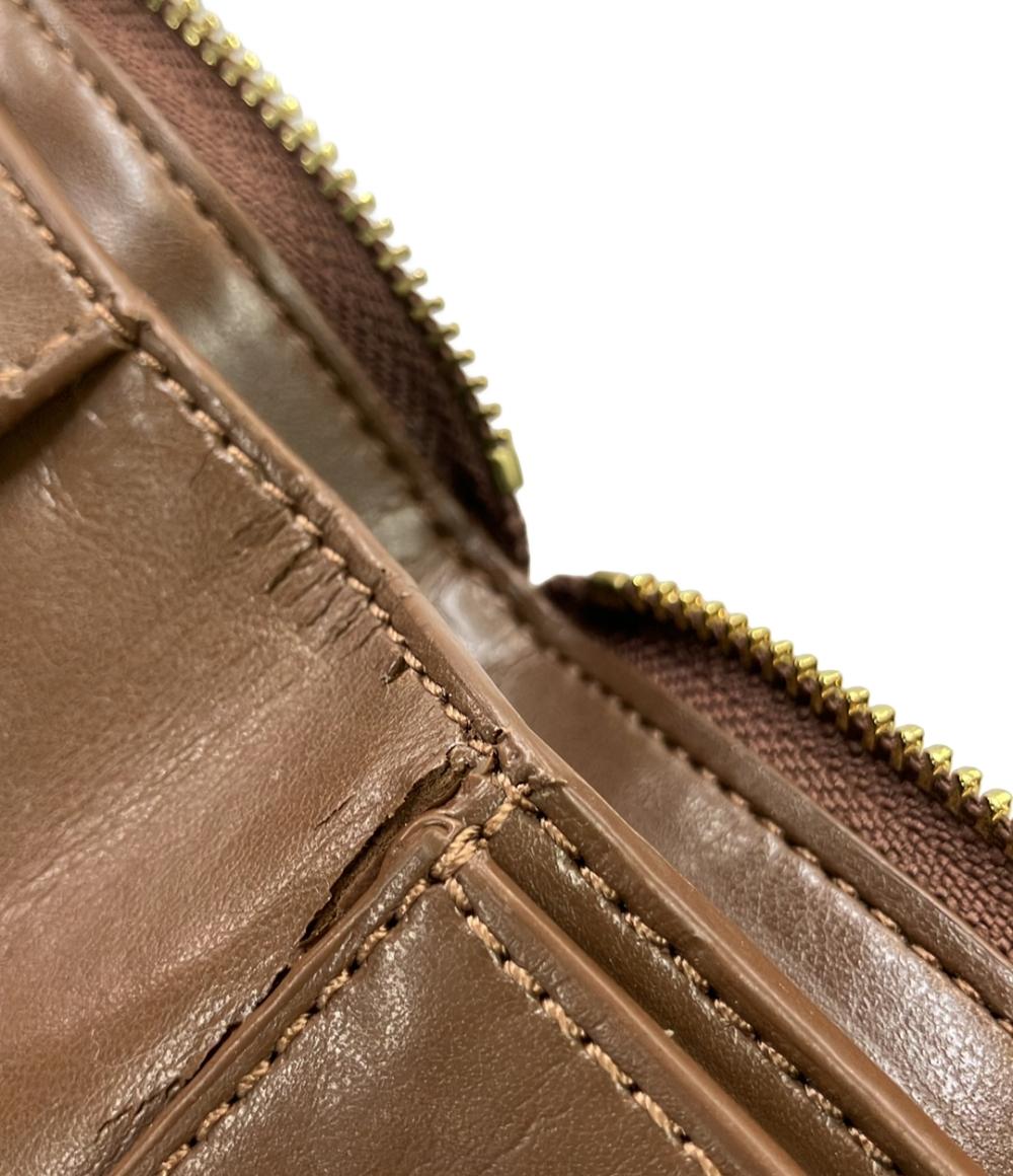 COACH ラウンドファスナー二つ折り財布 PVC キャンバス レザー F30308 レディース コーチ