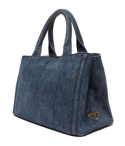 PRADA ハンドバッグ ミニトートバッグ デニム カナパ 1BG439 レディース プラダ