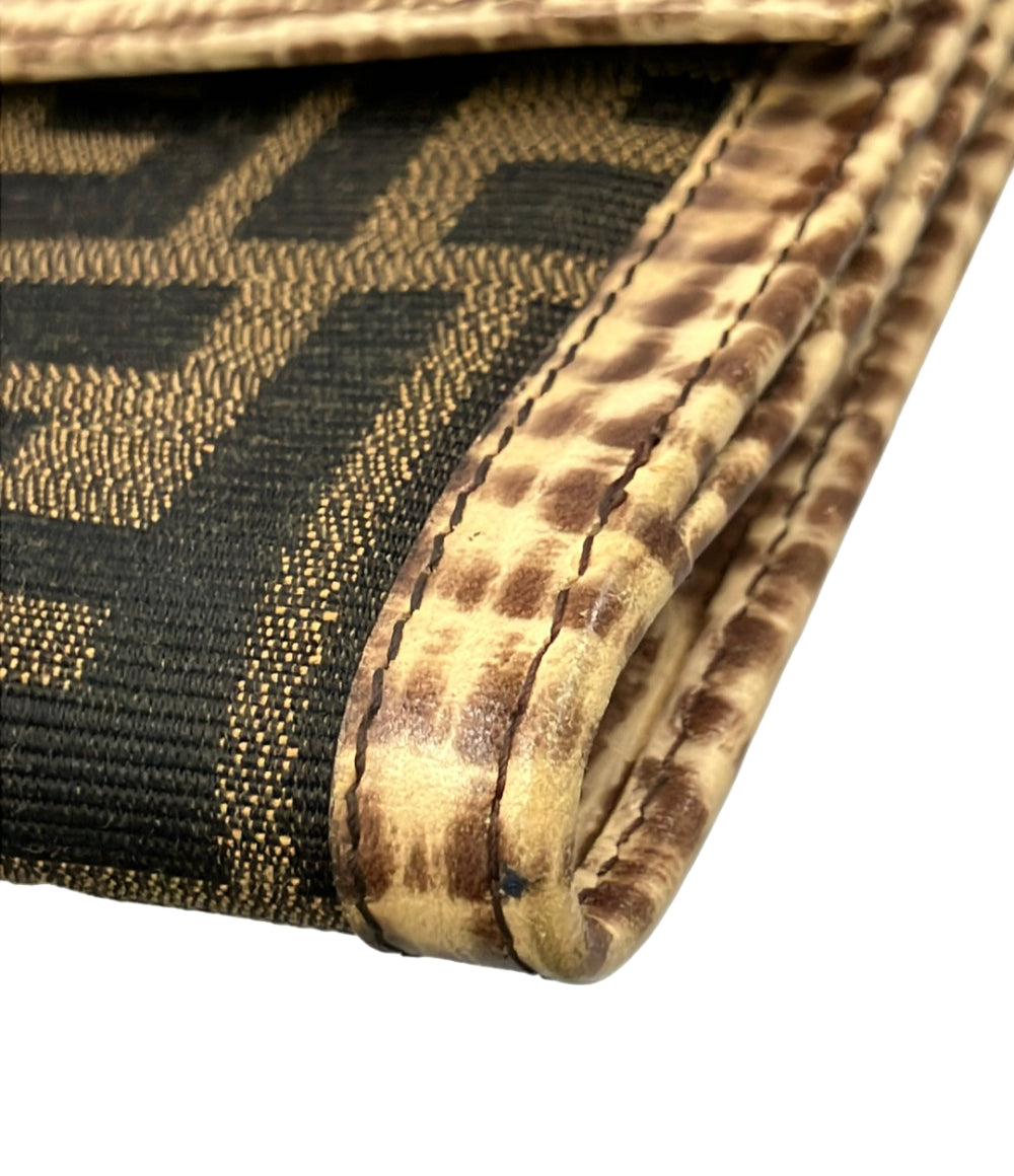 FENDI 二つ折り財布 Wホック ズッカ レディース フェンディ
