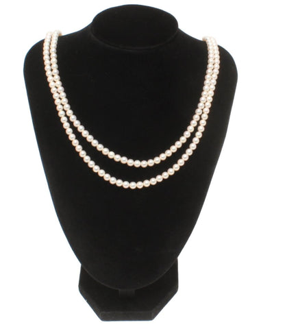 美品 MIKIMOTO 2連ネックレス SV パール 5.0-5.5mm レディース ミキモト