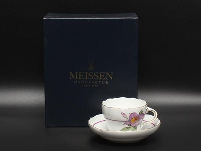 美品 Meissen カップ＆ソーサー ベーシックフラワー クレマチス マイセン