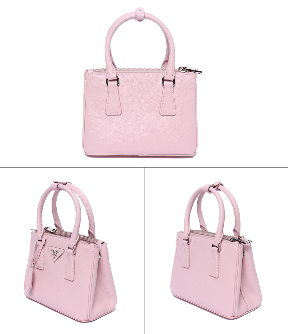 美品 PRADA 2WAY ハンドバッグ ショルダーバッグ 肩掛け 斜め掛け ミニバッグ サフィアーノ ガレリア 1BA906 レディース プラダ