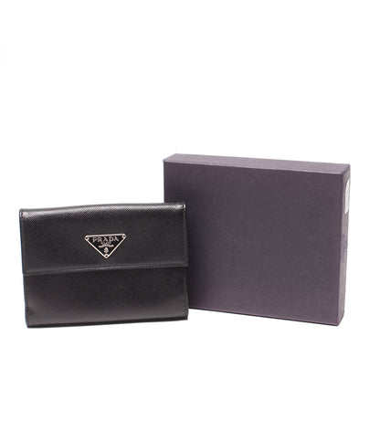 美品 PRADA 二つ折り財布 Wホック レディース メンズ プラダ