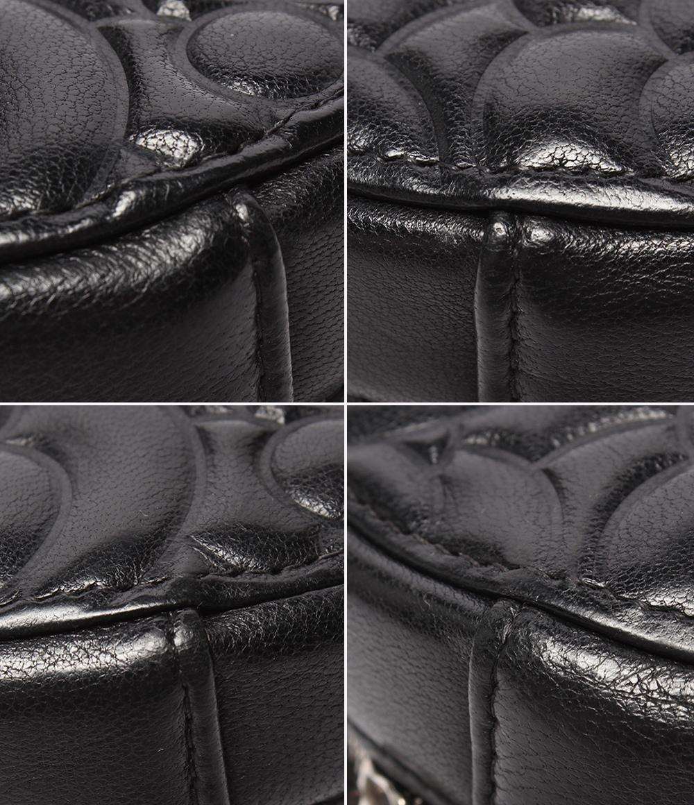 CHANEL チェーンショルダーバッグ カメリア ラウンドミニ ポシェット シルバー金具 27番台 ココマーク レディース シャネル