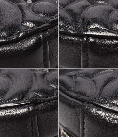 CHANEL チェーンショルダーバッグ カメリア ラウンドミニ ポシェット シルバー金具 27番台 ココマーク レディース シャネル