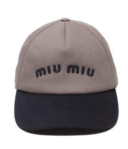 美品 Miu Miu キャップ マジックテープ式 バイカラー 5HC179 レディース SIZE S ミュウ ミュウ