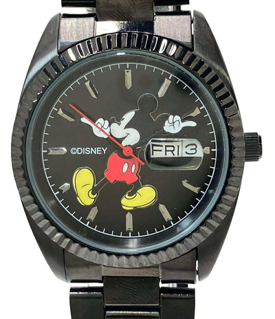 腕時計 ディズニー ミッキーマウス クオーツ ブラック レディース