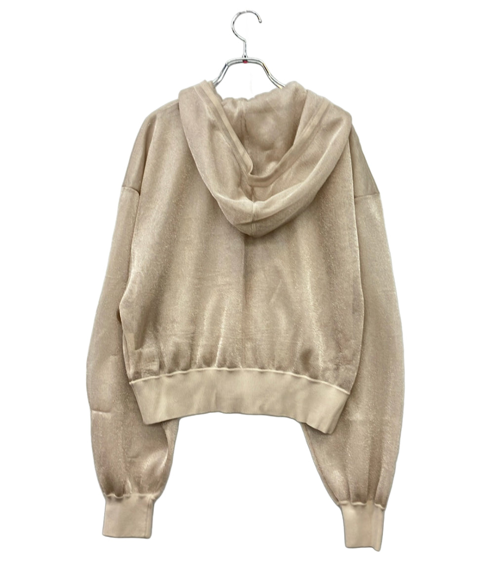 美品 GRACE CONTINENTAL パーカー 長袖 ラメ 25SS タグ付き シアーニットパーカー 0325253305-00 レディース SIZE 36 (S) グレースコンチネンタル